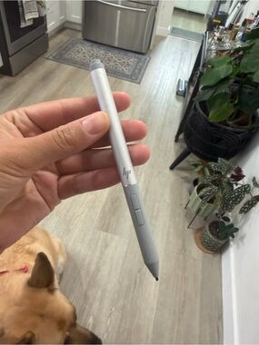 HP Silver Active Stylus Pen with Gray Tip